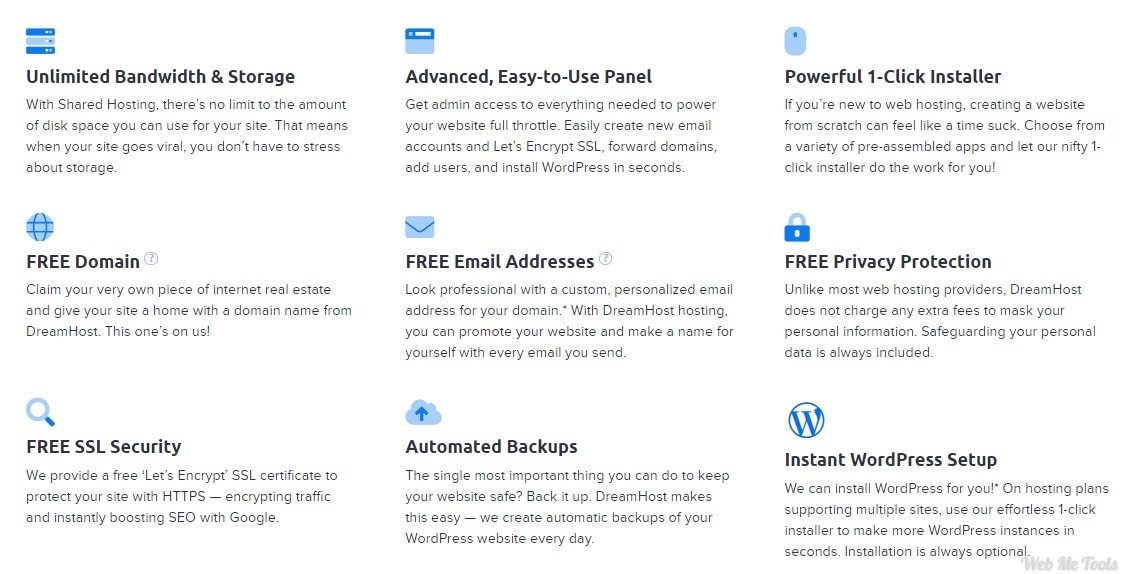 DreamHost Hosting Features DreamHost