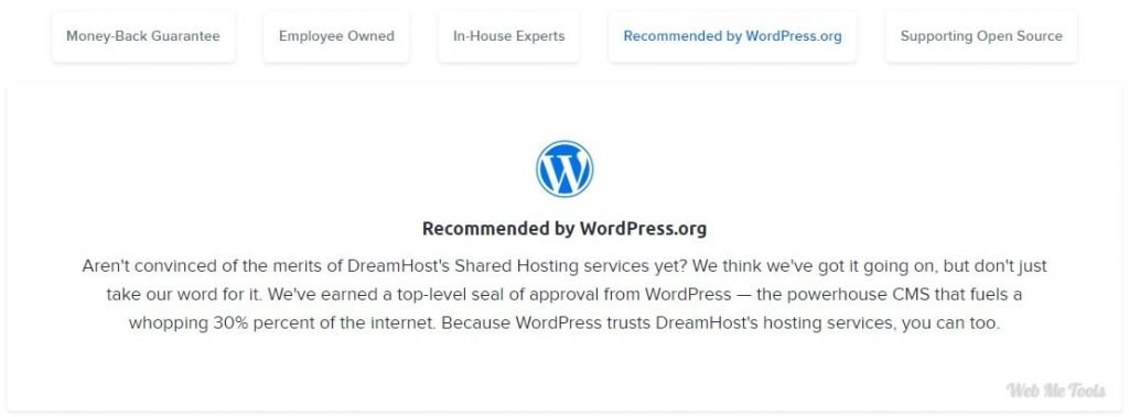 DreamHost Recommended by WordPress