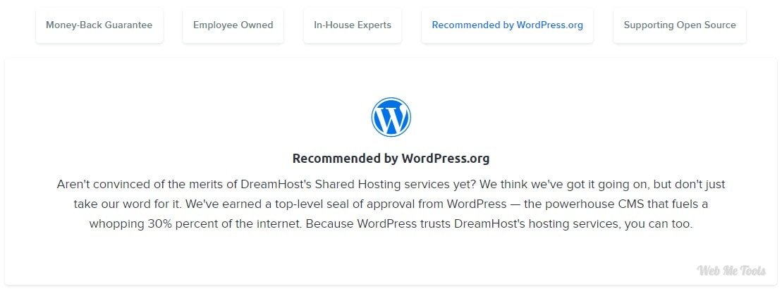 DreamHost Recommended by WordPress DreamHost
