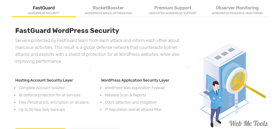 FastComet FastGuard WordPress Featuure FastComet