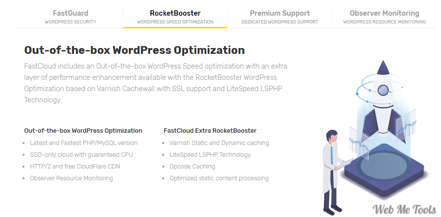 FastComet RocketBooster WordPress Feature FastComet