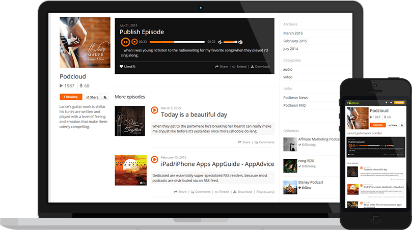 Podbean Blog Screenshot Podbean Blog Screenshot
