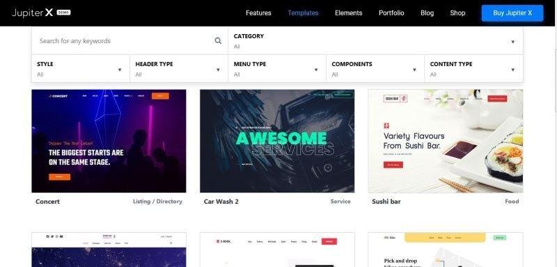 Jupiter Theme has 300+ Ready to Use Site