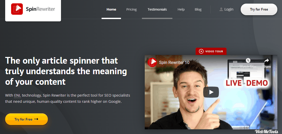 Spin Rewriter Article Rewriter Spin Rewriter Review