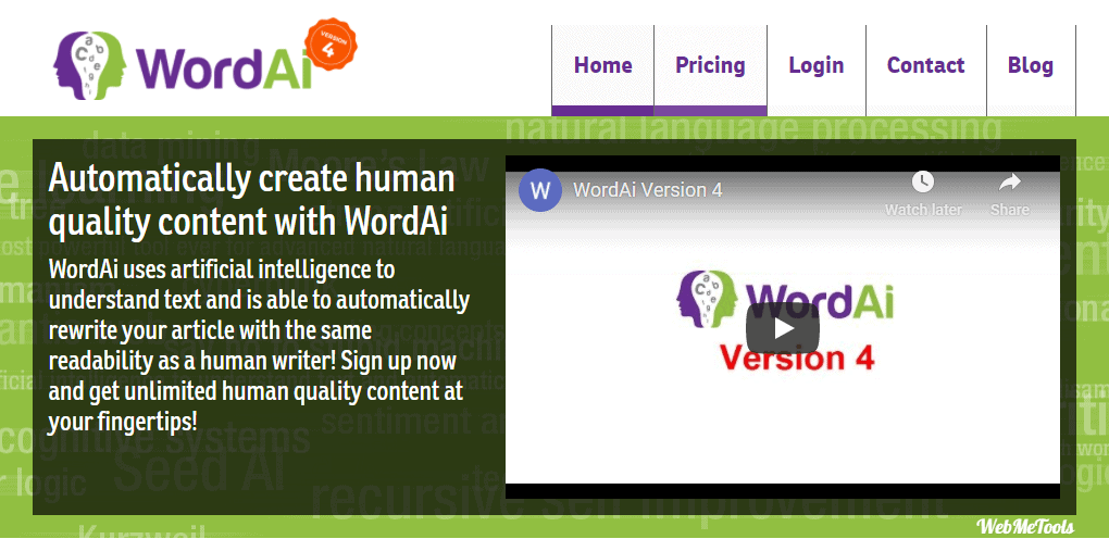 WordAi Smartest Article Rewriter WordAI Review