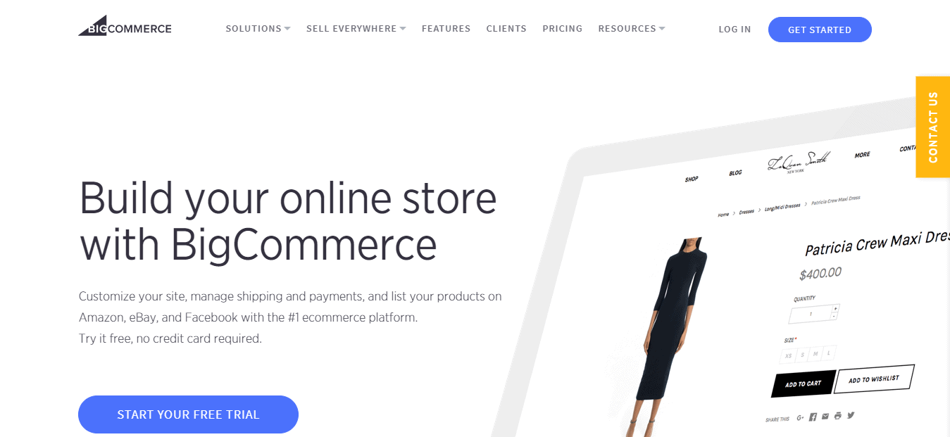 bigcommerce homepage BigCommerce