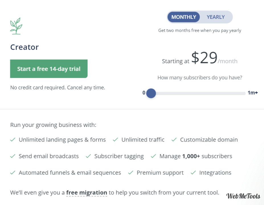 ConvertKit Pricing Creator Plan ConvertKit