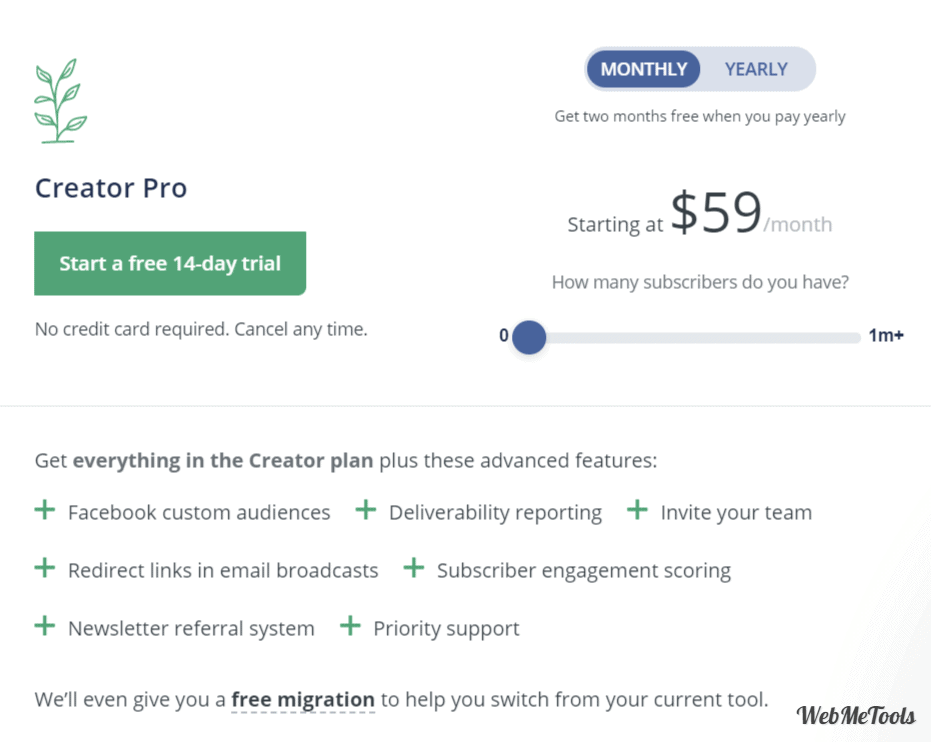 ConvertKit Pricing Creator Pro Plan ConvertKit