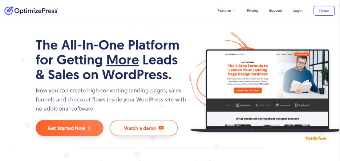 OptimizePress Landing Page Builder for WordPress Home Page