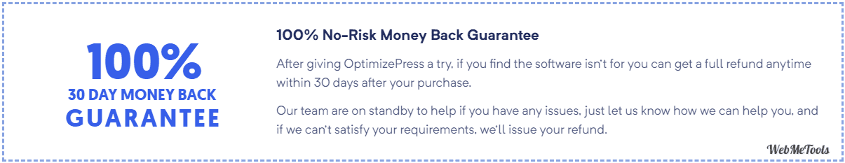OptimizePress Money Back Guarantee OptimizePress Money Back Guarantee