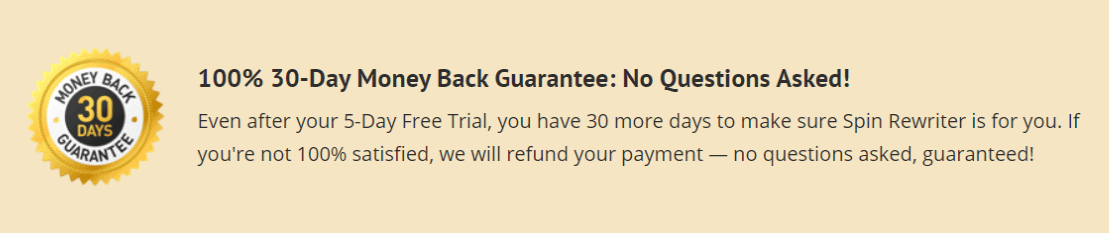 Spin Rewriter Plans Money Back Spin Rewriter Plans Money Back