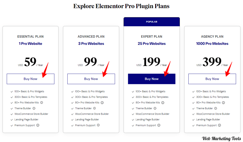 Elementor Pro Plans Find The Right Plan For You 2 1 Elementor Pricing Plans