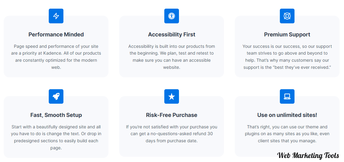 Kadence WP Key Features Kadence WP Key Features