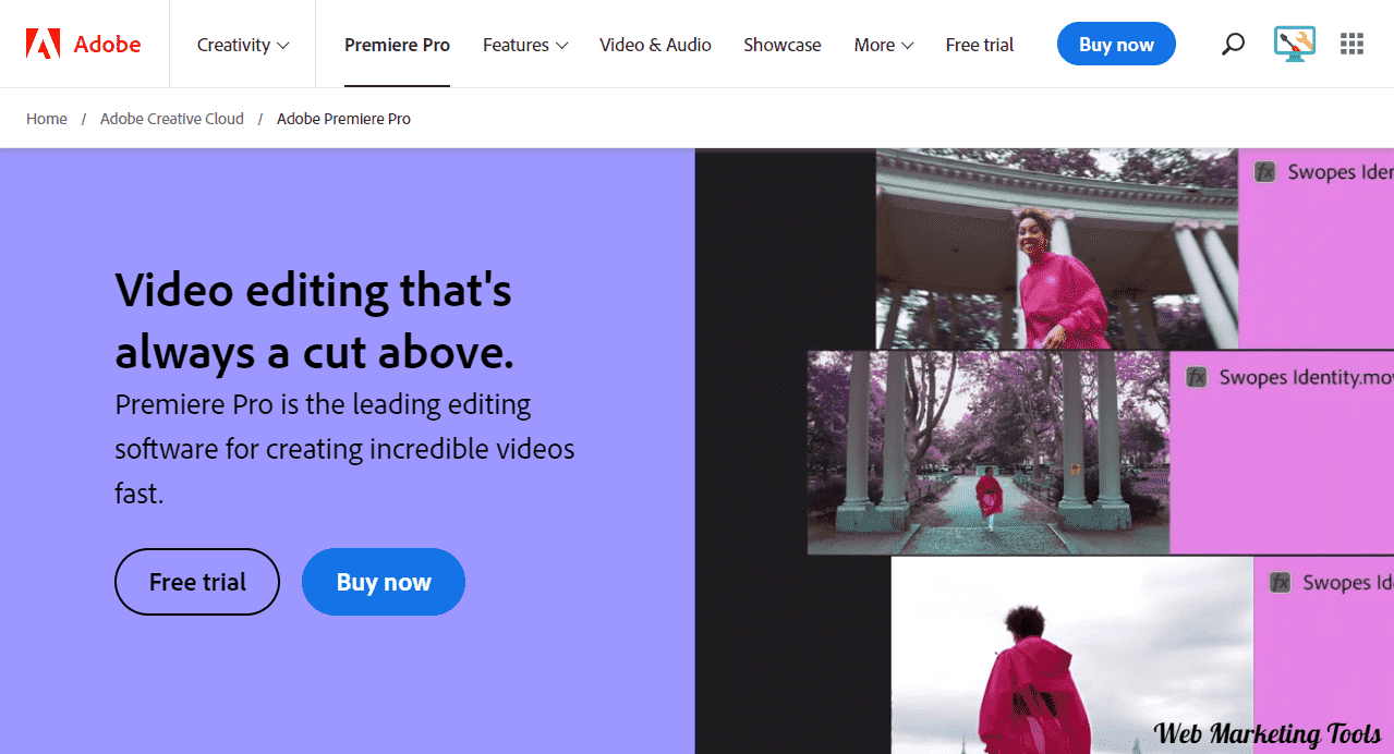Professional video editing software Adobe Premiere Pro Adobe Premiere Pro video editing software