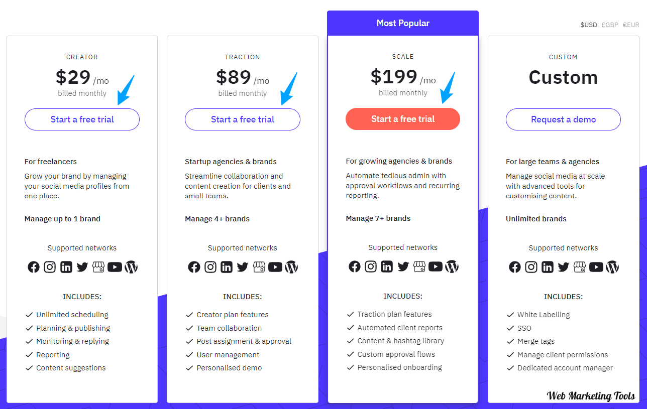 Sendible Pricing Plans Monthly Sendible Pricing Plans Monthly