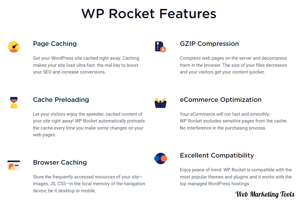 WP Rocket Features WP Rocket Features