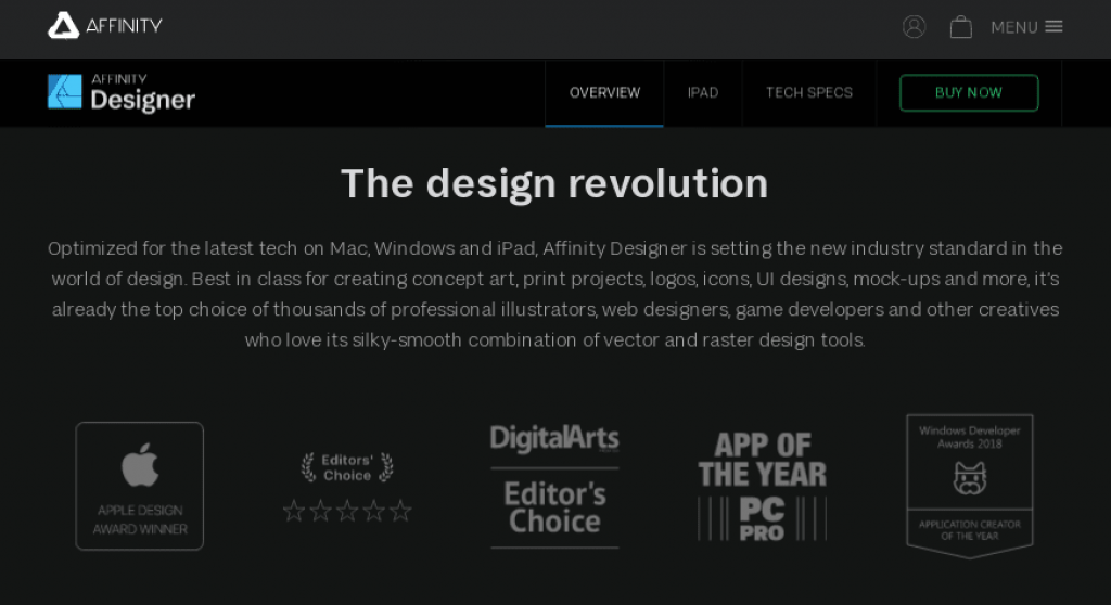 Affinity 1 Affinity editor
