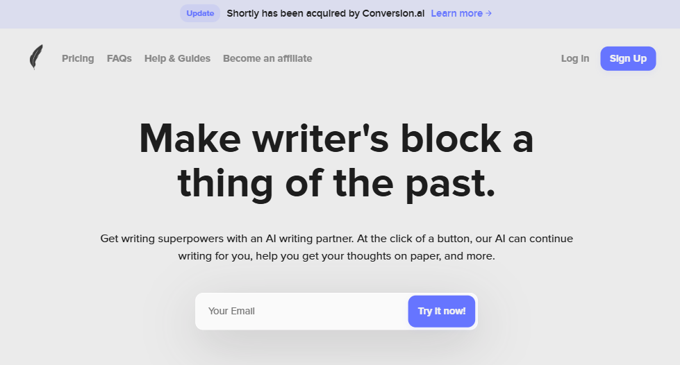 ShortlyAI Website ShortlyAI Website
