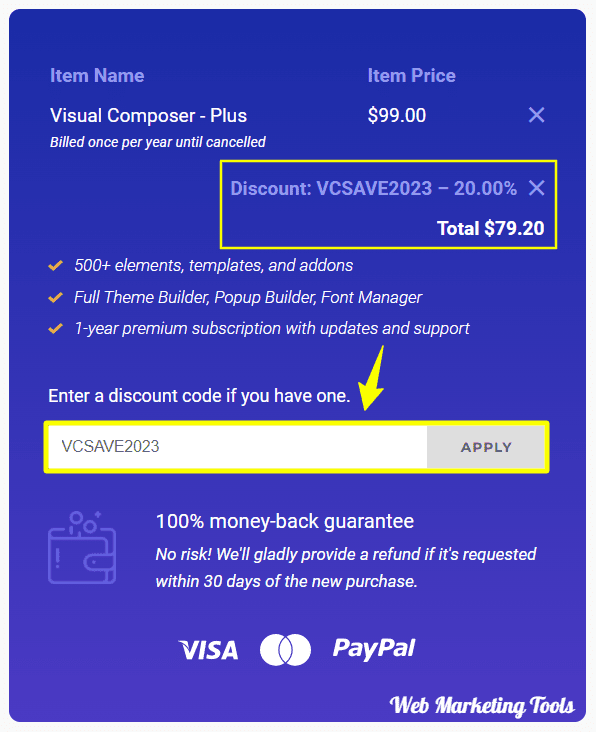 Visual Composer Checkout with coupon VCSAVE2023 Visual-Composer-Checkout-with-coupon VCSAVE2023