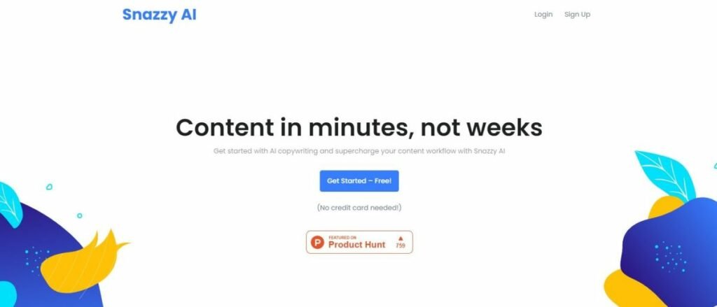 Snazzy ai Mainpage Snazzy ai Mainpage