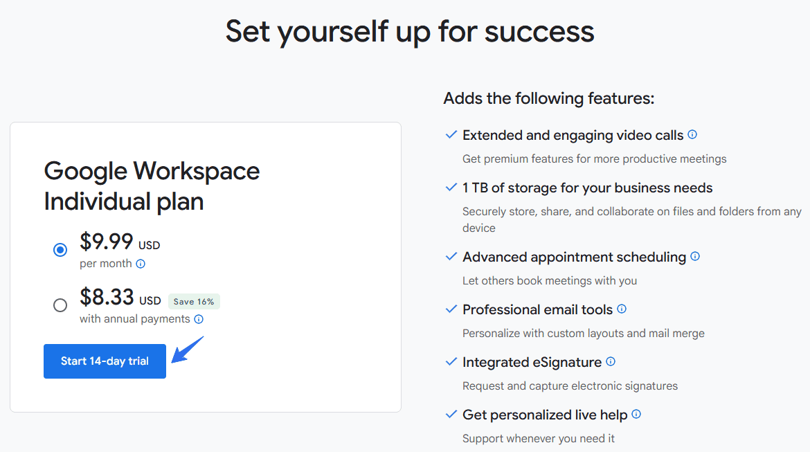 Google Workspace Individual Plan Google Workspace Individual Plan