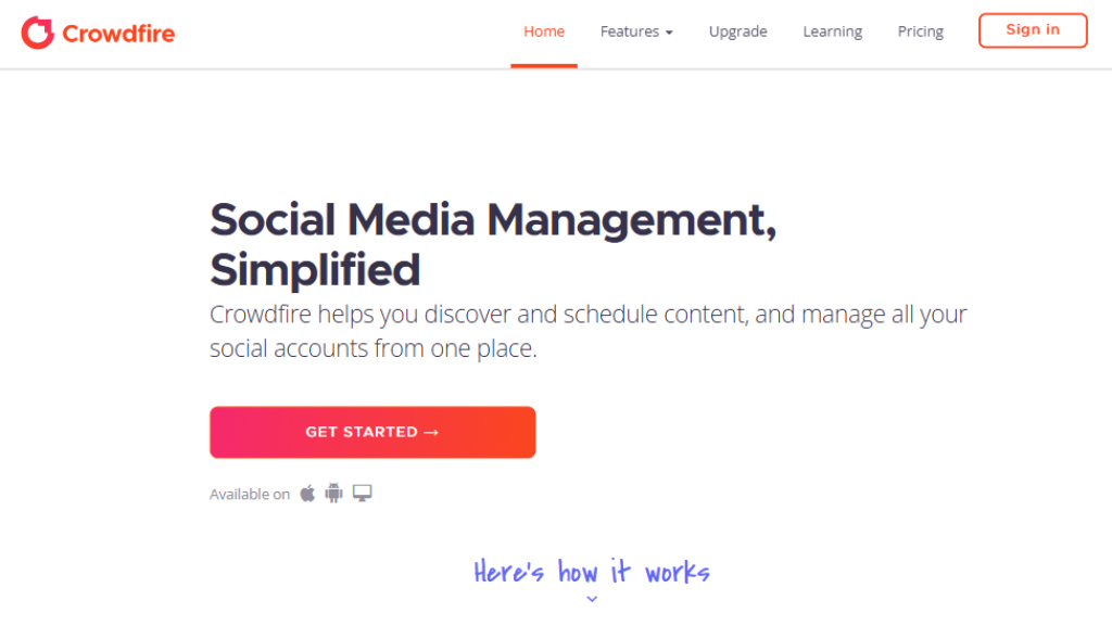 Crowdfire Website Crowdfire Website