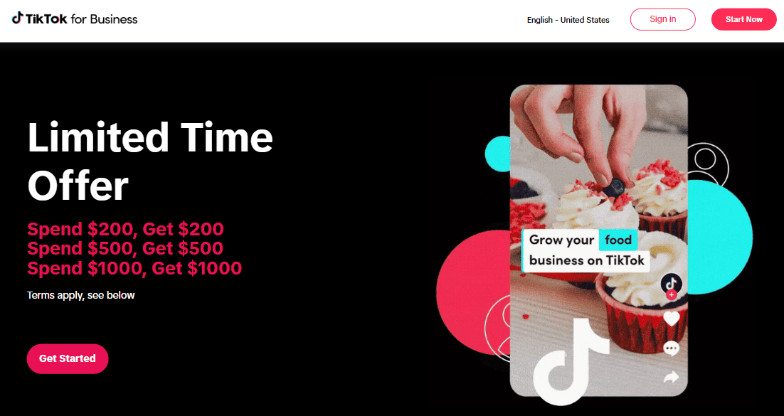 TikTok Ads $1500 Free Credit Offer