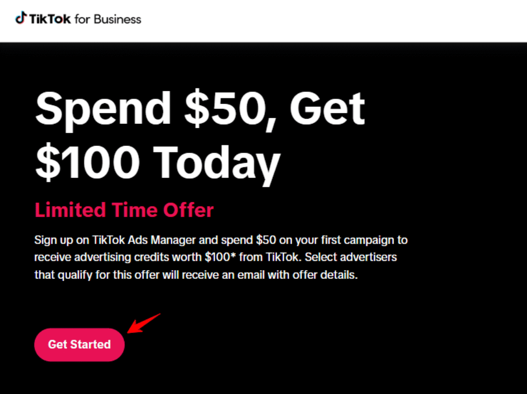 Tiktok Free ad Credit For New Users