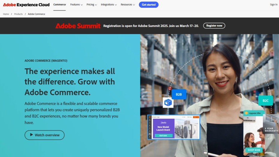 Adobe Commerce Homepage Adobe Commerce Homepage